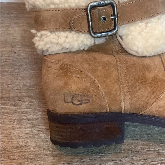 UGG Women's Tan Shearling Boots - Picture 2 of 7